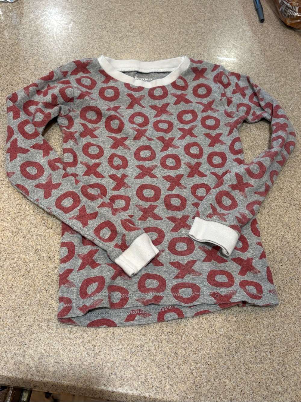 Burts Bees Lids XOXO love Print Long-Sleeve Tshirt pajamas size 6